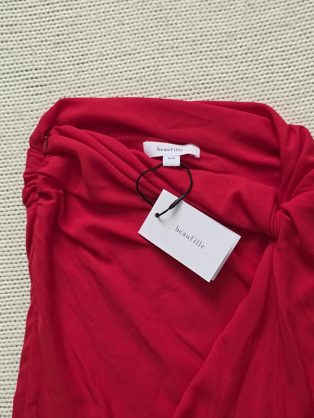 NWT Beaufille Red Vela Midi Skirt, XS, Color Vermillion - Picture 8 of 11